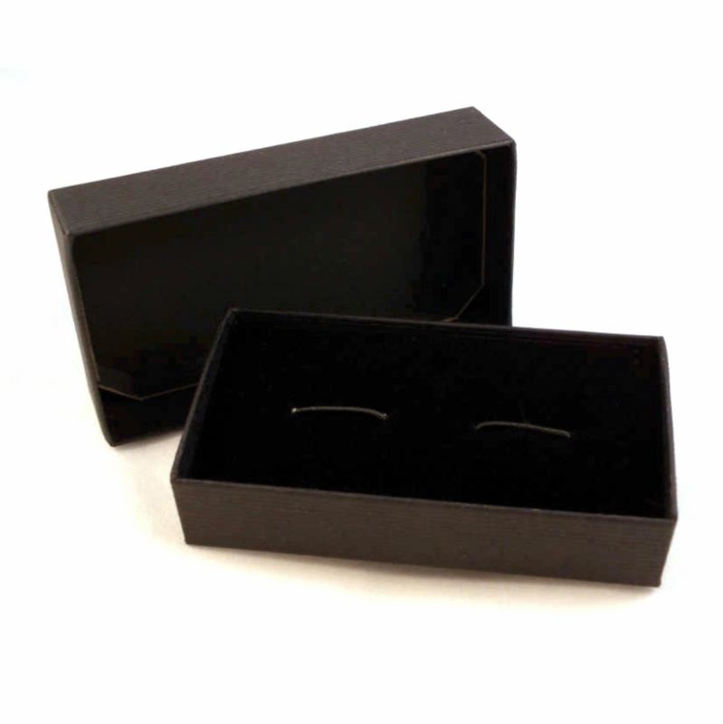 Cufflink Pair Oval 18x13mm  silver ready to wear, boxed